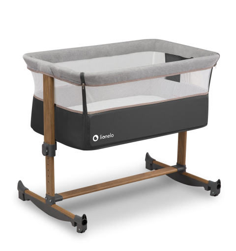 Lionelo Leonie - łóżeczko dostawne, wolnostojące, kołyska | Grey stone